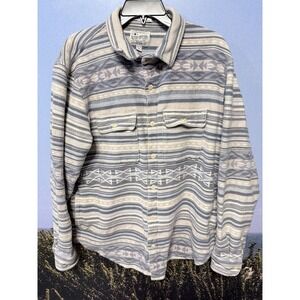 LUCKY BRAND Overshirt Jacket Southwestern Blanket Blue Multi Mens‎ XL Shacket
